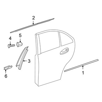 Mercedes-Benz OE - Rear Door - Exterior Trim (Sedan)