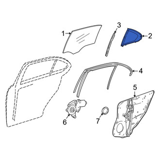 Mercedes-Benz OE - Rear Right Vent Window Assembly