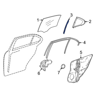 Mercedes-Benz OE - Rear Left Door Window Division Bar
