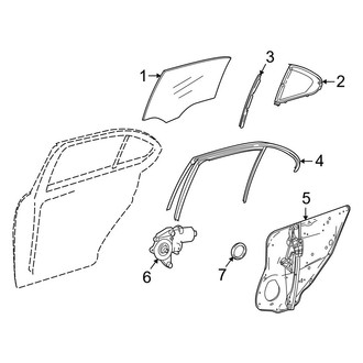 Mercedes-Benz OE - Rear Door - Glass & Hardware (Sedan)