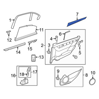 Mercedes-Benz OE - Rear Left Door Trim Molding