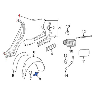 Mercedes-Benz OE - Quarter Panel Splash Shield Clip