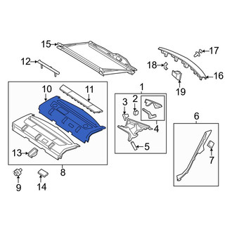 Mercedes-Benz OE - Rear Lower Package Tray Trim