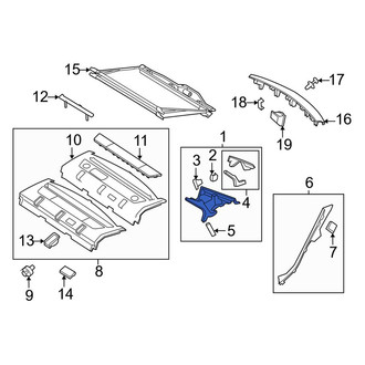 Mercedes-Benz OE - Rear Left Lower Interior Quarter Panel Trim Panel