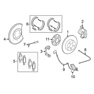 Mercedes-Benz OE - Rear Suspension - Brake Components