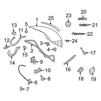 Mercedes-Benz OE - Trunk Lid - Lid & Components (Sedan)