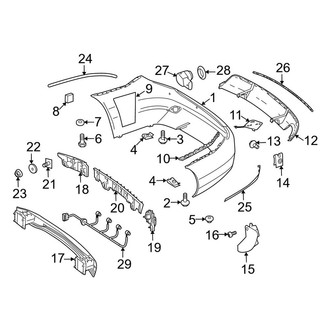 Mercedes-Benz OE - Rear Bumper - Bumper & Components