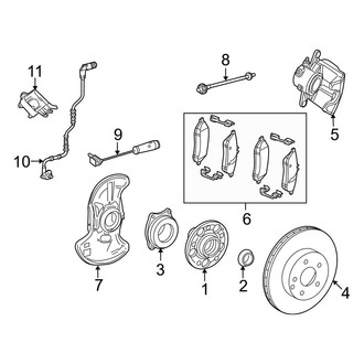 Mercedes-Benz OE - Front Suspension - Brake Components (Sedan)