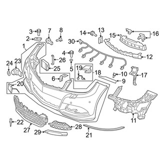 Mercedes-Benz OE - Front Bumper - Bumper & Components (W/O AMG Package), (Sedan)