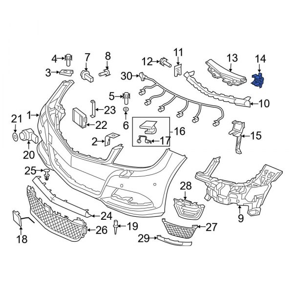 Bumper Impact Absorber Bracket