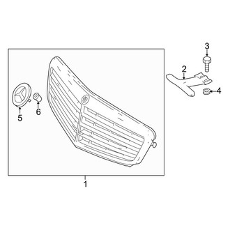 Mercedes-Benz OE - Front Bumper - Grille & Components (With AMG Package), (Sedan)