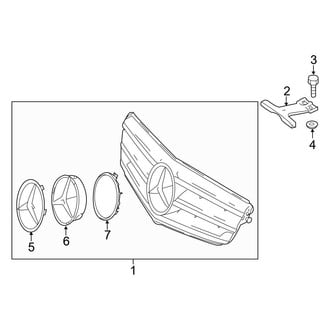 Mercedes-Benz OE - Front Bumper - Grille & Components (With AMG Package), (Sedan)