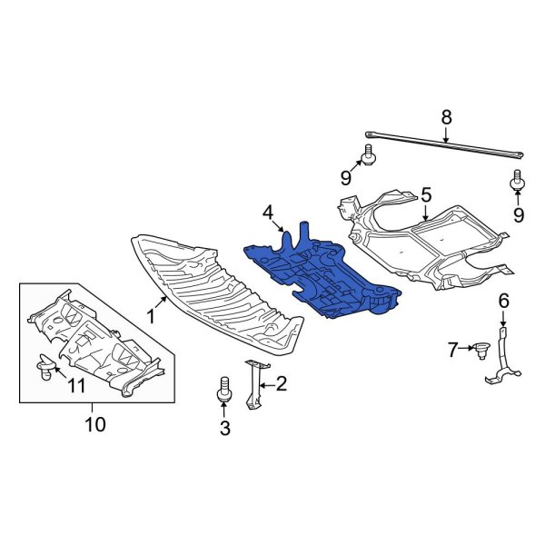 Radiator Support Splash Shield