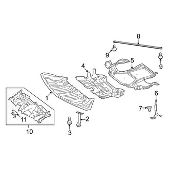 Mercedes-Benz OE - Radiator Support - Splash Shields (Coupe)