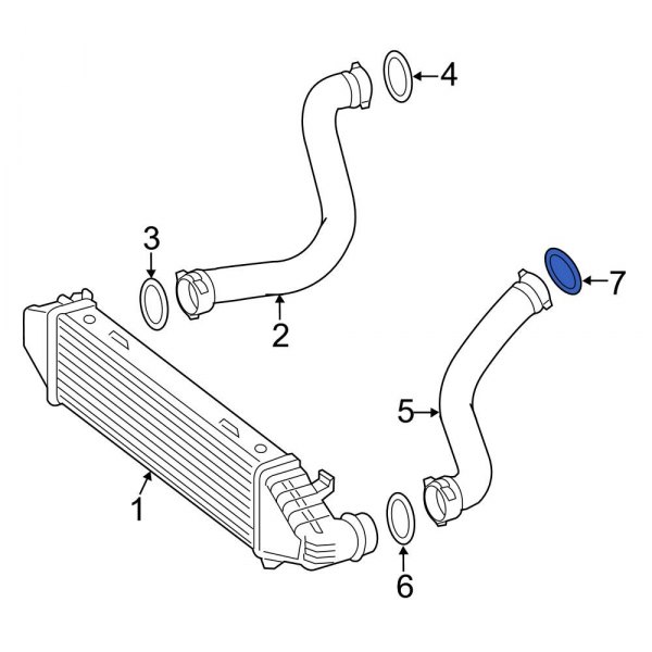 MercedesBenz OE 0219976545 Turbocharger Intercooler Tube Seal