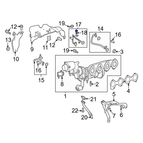 Turbocharger Oil Line Bolt