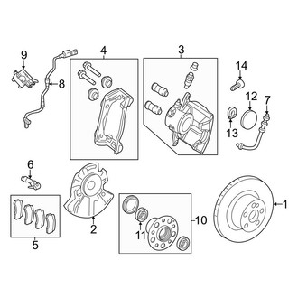 Mercedes-Benz OE - Front Suspension - Brake Components (Coupe)
