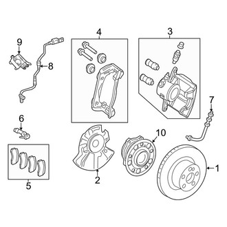 Mercedes-Benz OE - Front Suspension - Brake Components (Base Coupe)