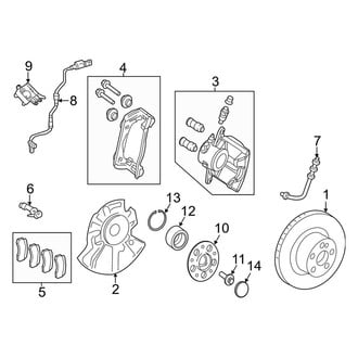 Mercedes-Benz OE - Front Suspension - Brake Components (4Matic Coupe)