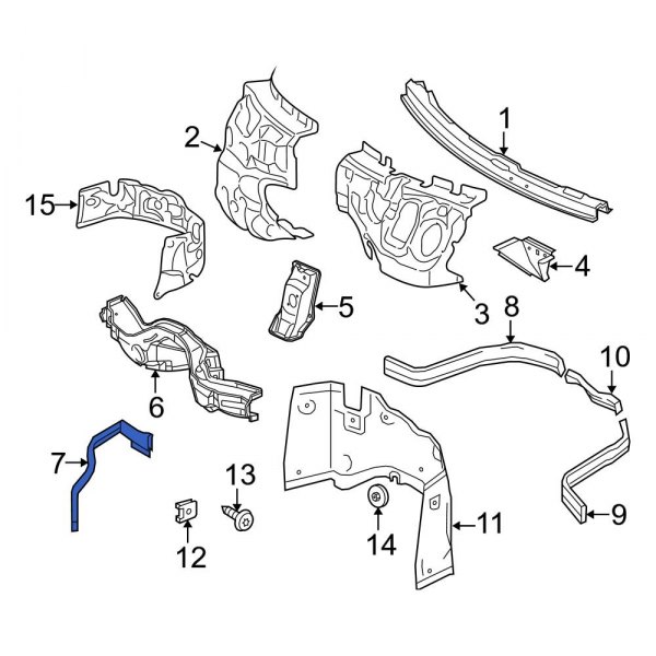 Mercedes-Benz OE 2046280198 - Front Cowl Seal