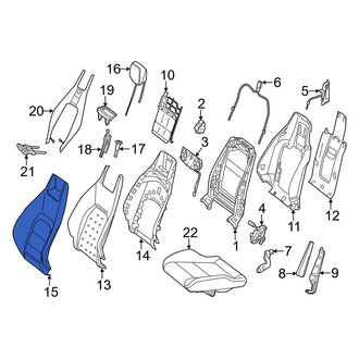Mercedes-Benz OE - Front Left Seat Back Cushion Cover