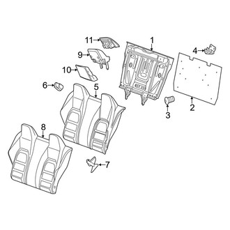 Mercedes-Benz OE - Seats & Tracks - Rear Seat Components (W/O Split Folding Backrest), (Coupe)