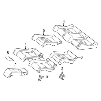 Mercedes-Benz OE - Seats & Tracks - Rear Seat Components (Seat Cushion Components), (Coupe)