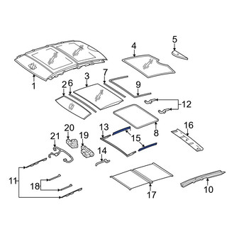 Mercedes-Benz OE - Front Left Sunroof Molding
