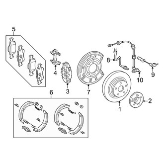 Mercedes-Benz OE - Rear Suspension - Brake Components