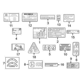 Mercedes-Benz OE - Information Labels - Labels (Sedan)