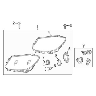 Mercedes-Benz OE - Front Lamps - Headlamp Components (Halogen), (Sedan)