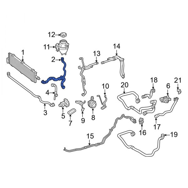 Drive Motor Inverter Radiator Hose