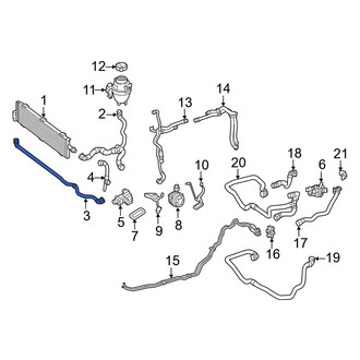 Mercedes-Benz OE - Right Radiator Coolant Hose