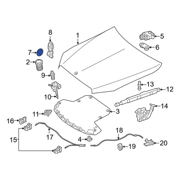 Mercedes-Benz OE 2128170316 - Front Hood Emblem