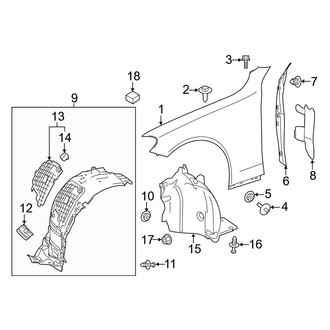 Mercedes-Benz OE - Fender & Components (Sedan)