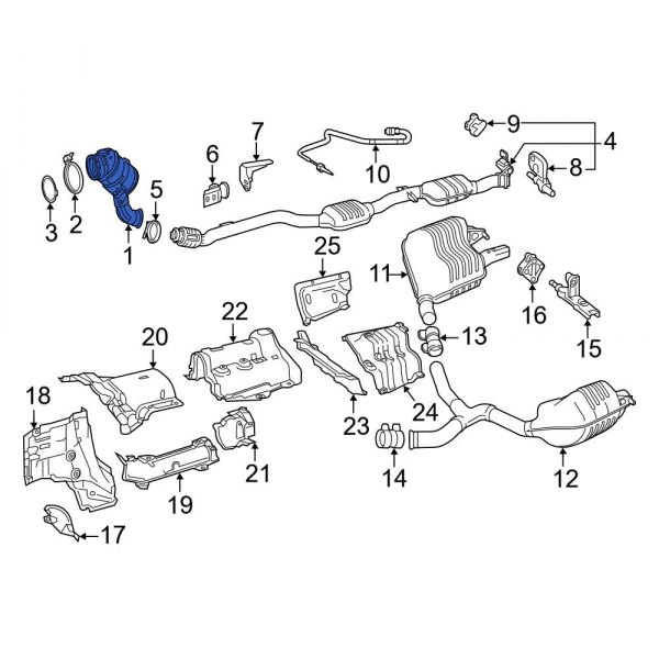 Mercedes-Benz OE 274140020880 - Front Catalytic Converter