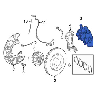 Mercedes-Benz OE - Rear Left Disc Brake Caliper