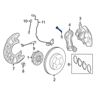 Mercedes-Benz OE - Disc Brake Caliper Anchor Plate Bolt