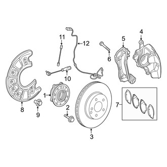 Mercedes-Benz OE - Front Suspension - Brake Components (Sedan AWD)