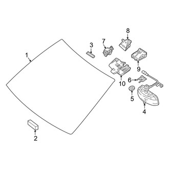 Mercedes-Benz OE - Windshield - Glass (Sedan)
