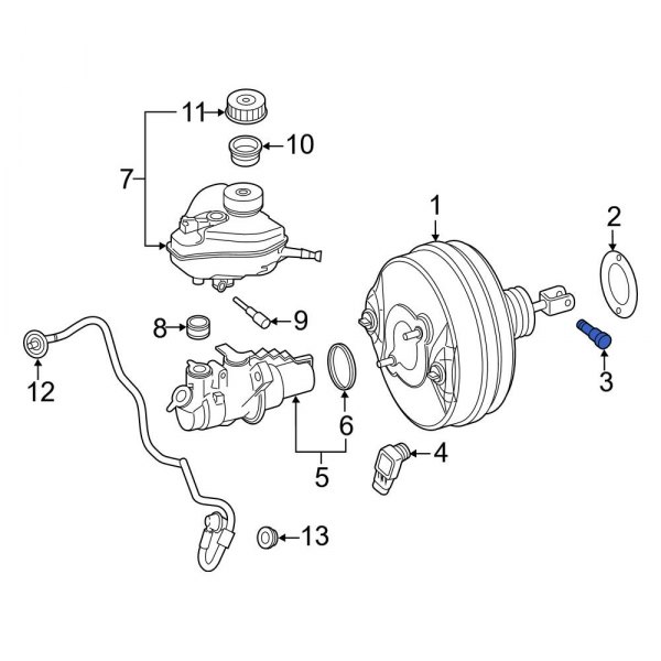 MercedesBenz OE 2042920074 Power Brake Booster Pin