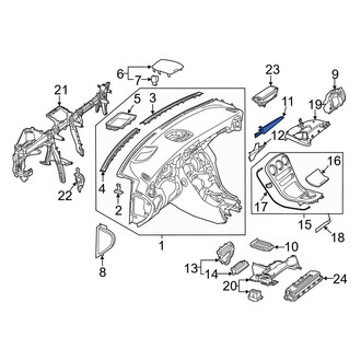 Mercedes-Benz OE - Right Instrument Panel Molding