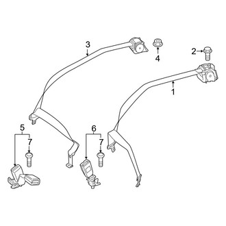Mercedes-Benz OE - Restraint Systems - Rear Seat Belts (Sedan)
