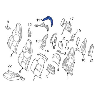 Mercedes-Benz OE - Front Right Seat Back Panel