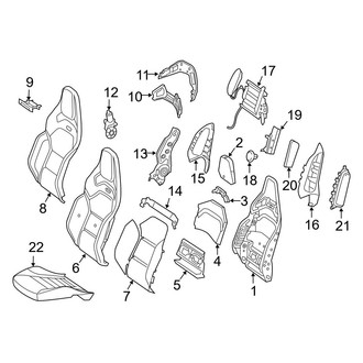 Mercedes-Benz OE - Seats & Tracks - Passenger Seat Components (AMG Performance Seat, Seat Back), (Sedan)