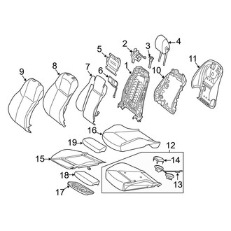 Mercedes-Benz OE - Seats & Tracks - Driver Seat Components (Standard Seat), (Sedan)