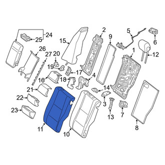 Mercedes-Benz OE - Rear Right Seat Back Cushion Cover