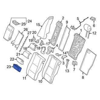 Mercedes-Benz OE - Rear Lower Seat Back Cushion Cover