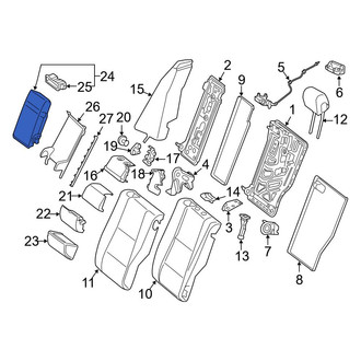 Mercedes-Benz OE - Rear Left Seat Back Cushion Cover
