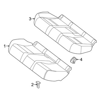 Mercedes-Benz OE - Seats & Tracks - Rear Seat Components (Seat Cushion Components), (Sedan)